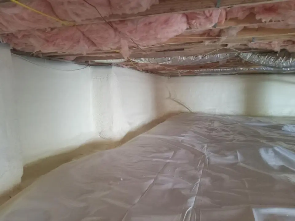 Crawl space encapsulation with closed-cell spray foam for Attic Insulation in Roselle Park